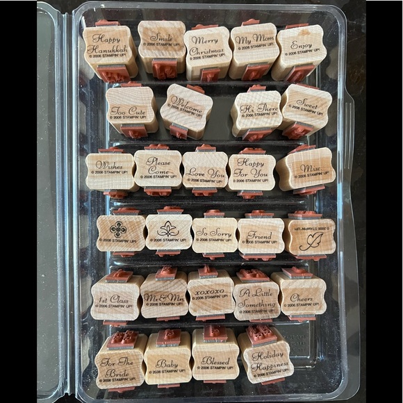 Stampin’ Up! FANCY FLEXIBLE PHRASES 56 (28 double sided pieces) stamp set - Picture 3 of 7